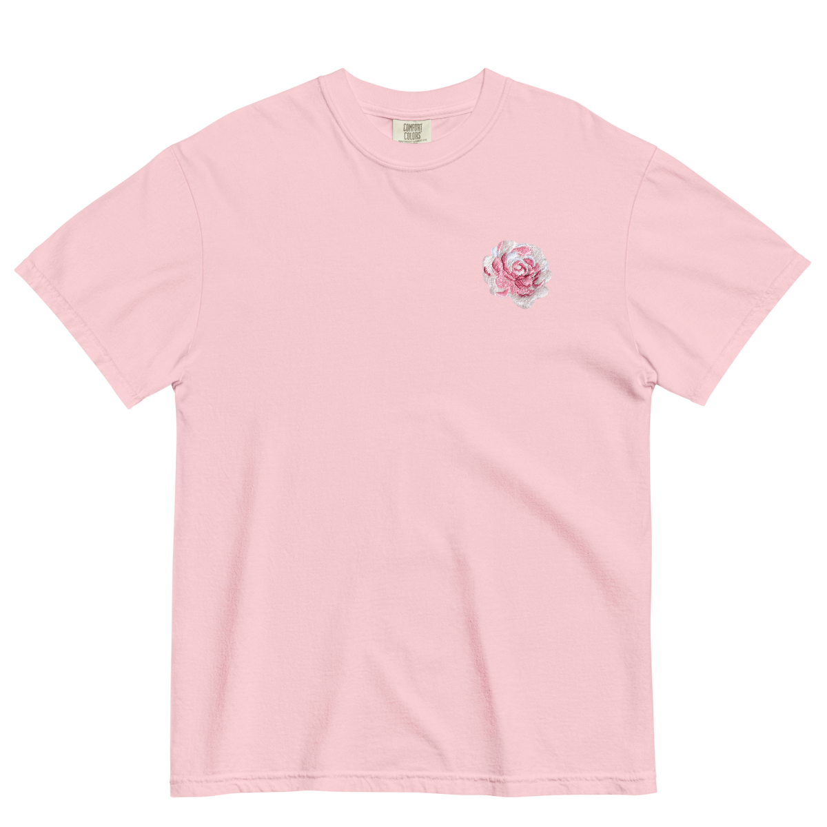 Rose Flower Embroidered Shirt