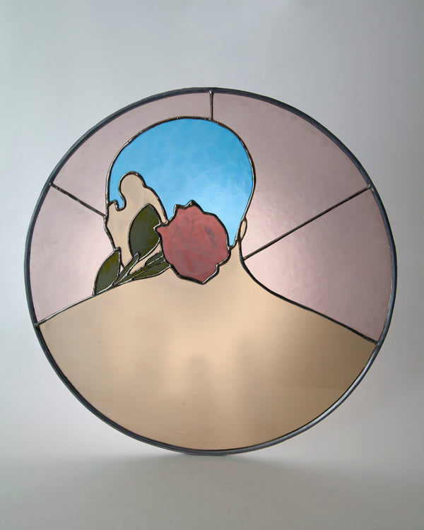Gaëtan Dubroca, Rose on blue, 2023