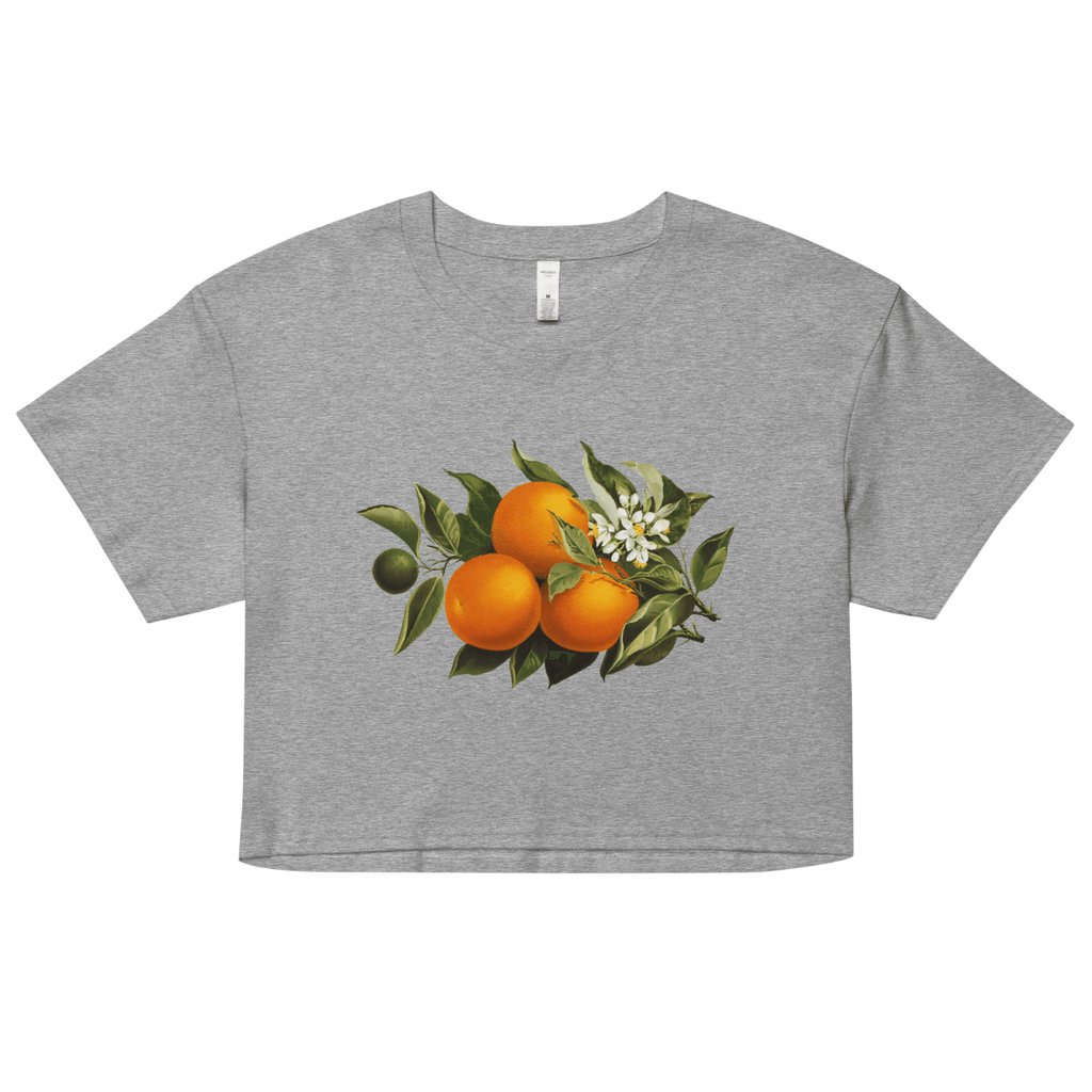 Orange Branch Crop Top