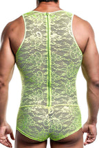 MOB Men's Lace Bodysuit - Lime