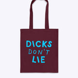 Dicks Don't Lie tote bag by Dicks Don't Lie - Burgundy