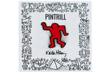 Keith Haring - Dancing Man Pin: White