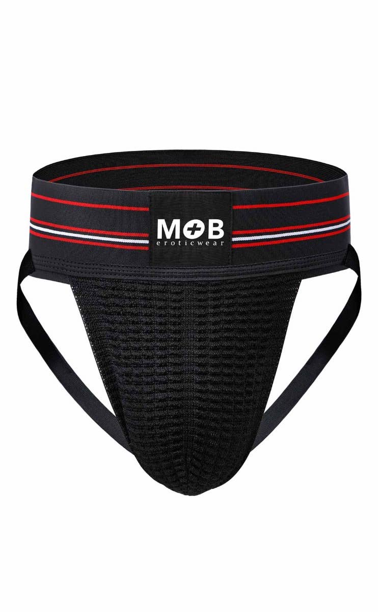 MOB Fetish Classic Wide Jockstrap - Black