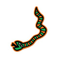 Keith Haring Big Pop Shop Snake - Die-Cut Sticker