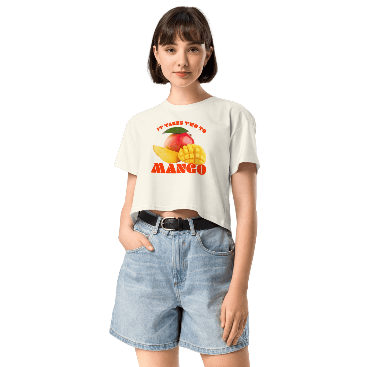 It Takes Two To Mango Crop Top