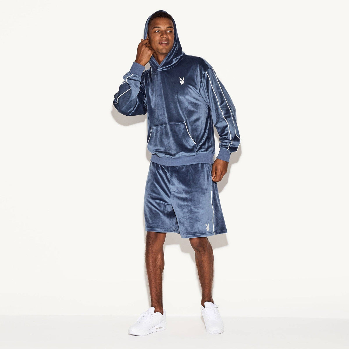 PLAYBOY Men's Velour Hoodie