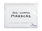 Egg-shaped Maracas by david shrigley x Third Drawer Down