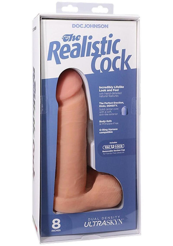 The Realistic Cock Ultraskyn Dildo 8in - Vanilla