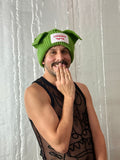 LOVERBOY BY CHARLES JEFFREY CHUNKY EARS BEANIE GREEN