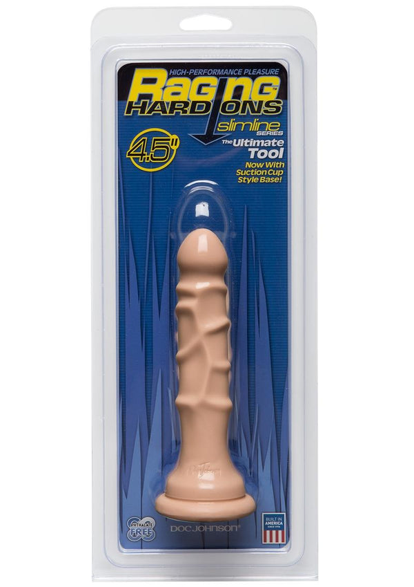 Raging Hard-Ons Slimline Series The Ultimate Tool Dildo with Suction Cup 4.5in - Vanilla