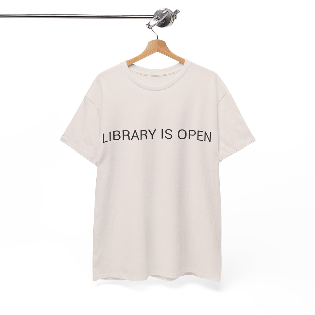 LIBRARY IS OPEN TEE BY CULTUREEDIT AVAILABLE IN 13 COLORS