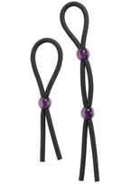 Silicone Adjustable Cock Ties (2 Piece Kit) - Black