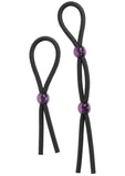 Silicone Adjustable Cock Ties (2 Piece Kit) - Black