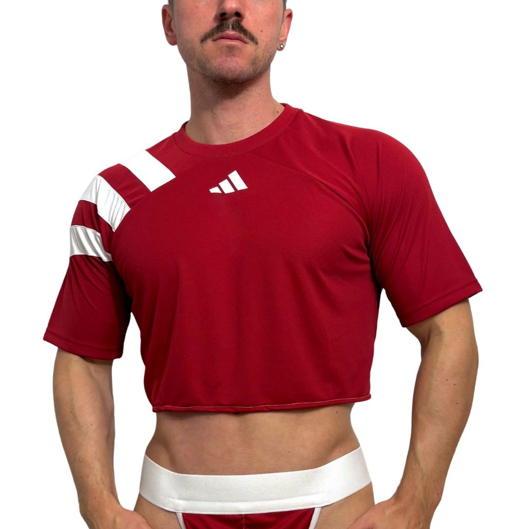 Adidas Neo Red Short Sleeve Crop Top 2.0 BY SNEAKERMASK