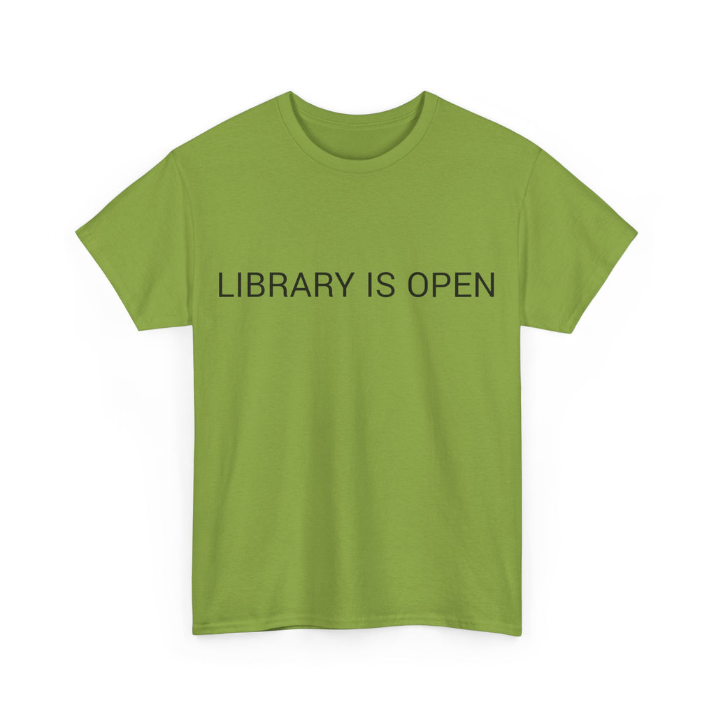 LIBRARY IS OPEN TEE BY CULTUREEDIT AVAILABLE IN 13 COLORS