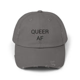 QUEER AF Distressed Cap in 6 colors