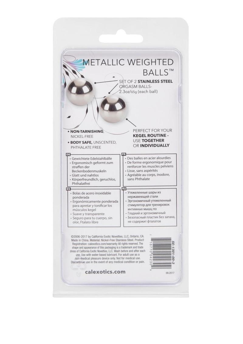 Metallic Weighted Orgasm Kegel Balls - Silver