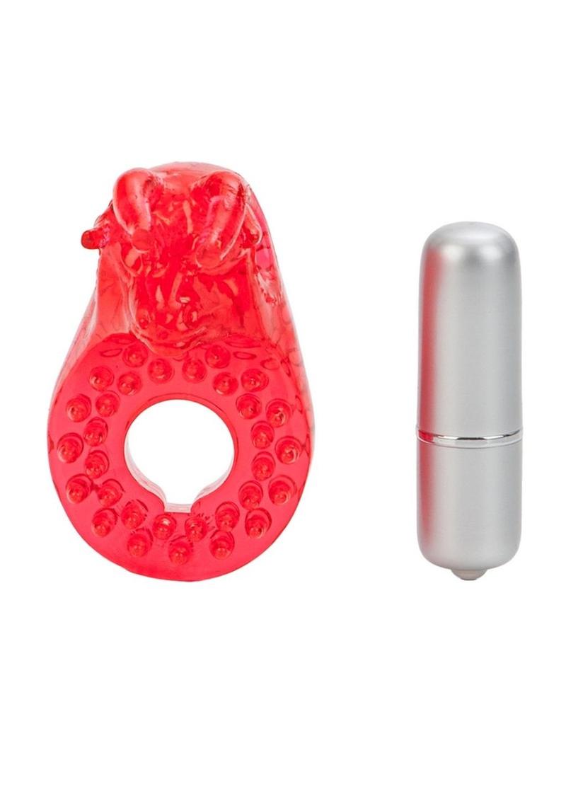 Couple's Enhancers Couples Raging Bull Vibrating Cock Ring - Red