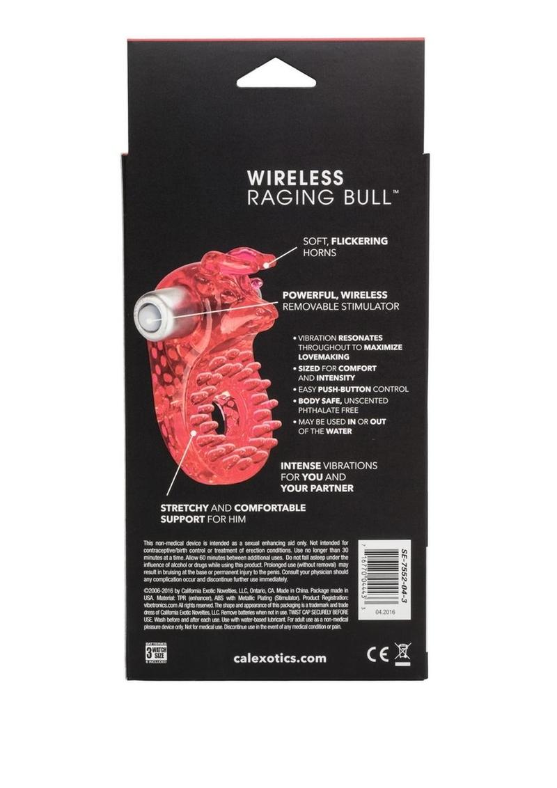 Couple's Enhancers Couples Raging Bull Vibrating Cock Ring - Red