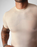 TEAMM8 Allure Sheer Cropped Tee - Noir