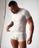 TEAMM8 Allure Sheer Cropped Tee - Noir