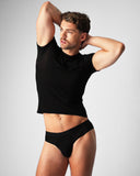 TEAMM8 Allure Sheer Cropped Tee - Noir