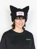 LOVERBOY BY CHARLES JEFFREY CHUNKY EARS BEANIE BLACK