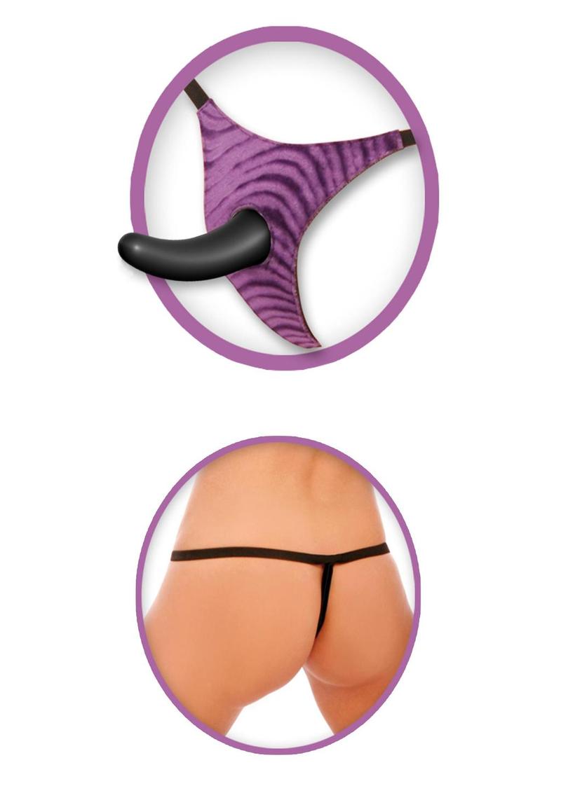 Fetish Fantasy Series Vibrating Strap-On For Him with Harness and Dildo 5in - Purple