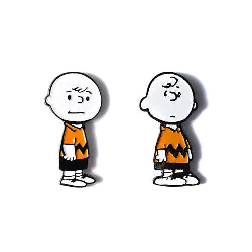 Peanuts Then and Now - Charlie Brown Pin Set