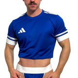 Adidas Neo Blue Short Sleeve Crop Top BY SNEAKERMASK