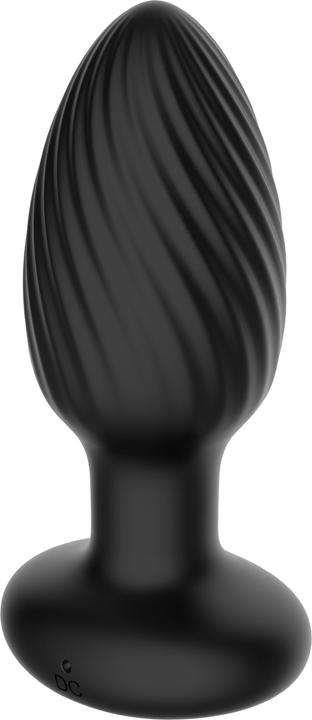 Nexus Tornado Rechargeable Silicone Rotating Butt Plug with Remote Control - Black
