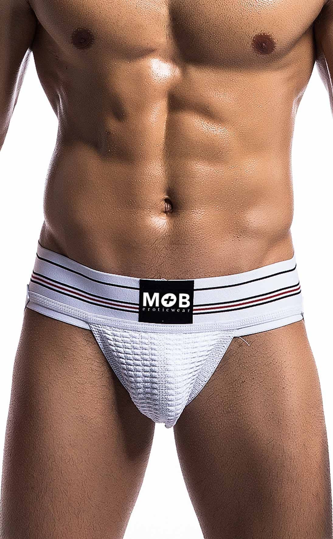 MOB Fetish Classic Wide Jockstrap - White