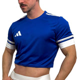 Adidas Neo Blue Short Sleeve Crop Top BY SNEAKERMASK