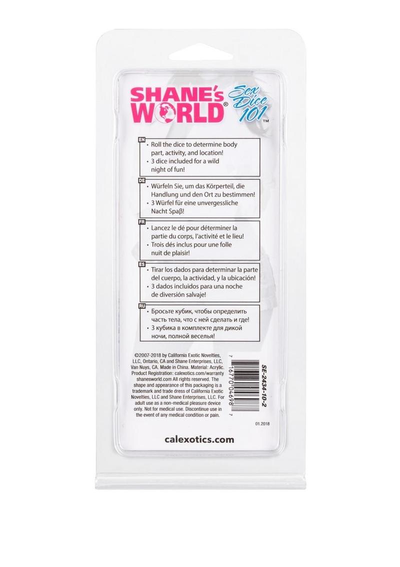 Shane's World Sex Dice 101 - Multicolored