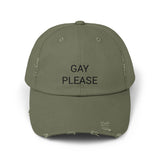 GAY PLEASE Distressed Cap in 6 colors