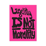 Legality Is Not Morality By Sam Durant - Die-Cut Sticker