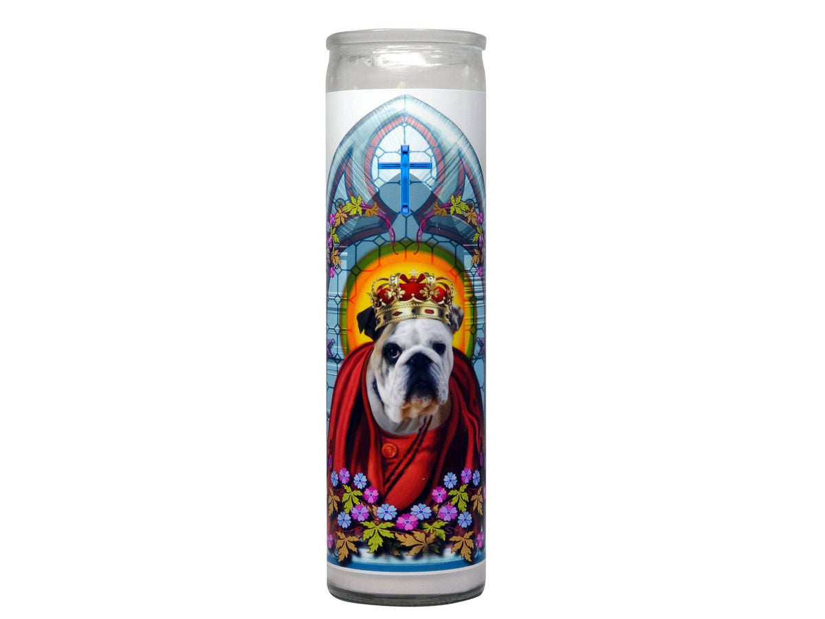 English Bulldog Prayer Candle