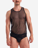 Score Sheer Tank - Black: L