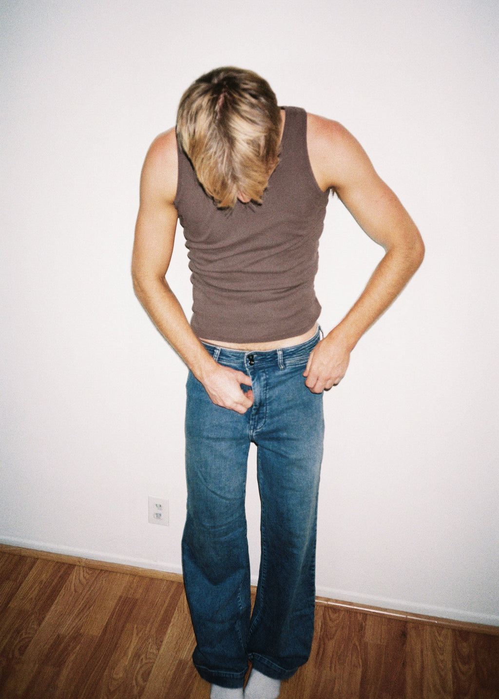 Dominic Albano Ribbed Cotton Tank - Chocolate