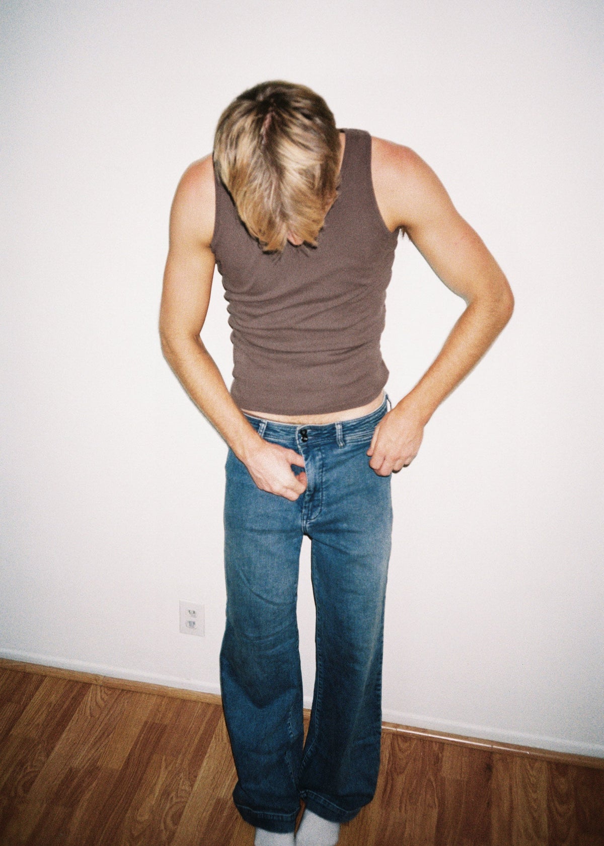 Dominic Albano Ribbed Cotton Tank - Chocolate