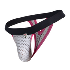 MOB Mesh Y Thong - White Pink