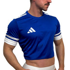 Adidas Neo Blue Short Sleeve Crop Top BY SNEAKERMASK