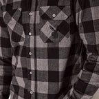 PLAYBOY Men's Black Flannel Long Sleeve Shirt