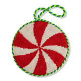 Peppermint Needlepoint Ornament