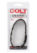 COLT Leather C/B Strap Adjustable 8 Snap Cock Ring - Black
