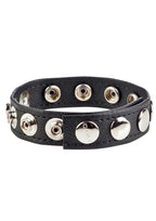 COLT Leather C/B Strap Adjustable 8 Snap Cock Ring - Black