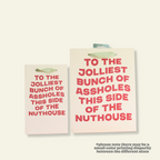 Jolliest Bunch of Assholes - Holiday Christmas Gift Bag, Funny Gift Bag, Gift Wrap