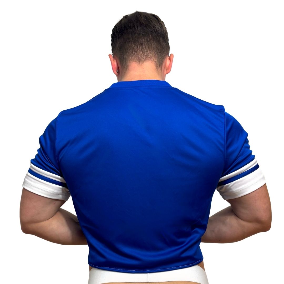 Adidas Neo Blue Short Sleeve Crop Top BY SNEAKERMASK