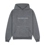 Talentless Circle Logo Embroidered Hoodie Steel Grey