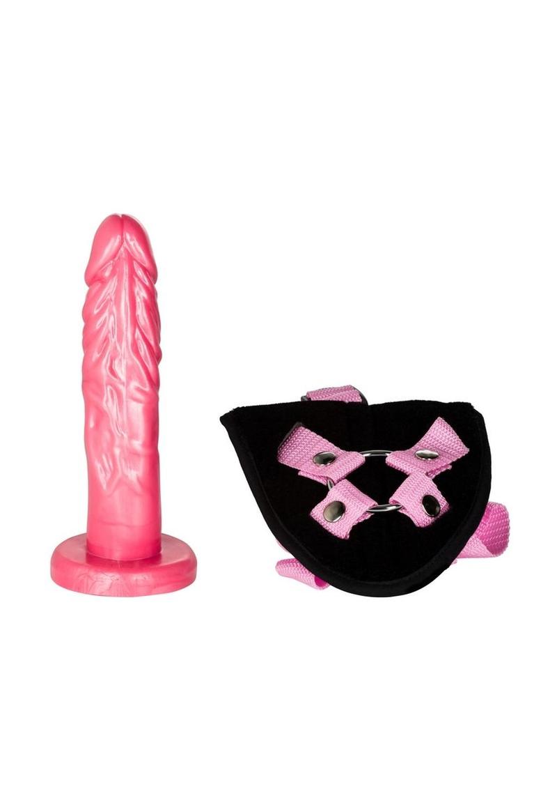 Shane's World Gina Lynn Harness Strap-On with Dildo 7.5in - Pink